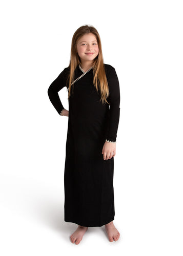 Nightgown For Kids | Wrap With White Stitching Nightgown