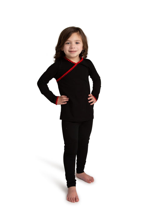 Pajamas For Kids | Wrap With Red Stitching Pajamas