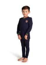 Load image into Gallery viewer, Pajamas For Kids | Navy Regal Emblem Pajama Set
