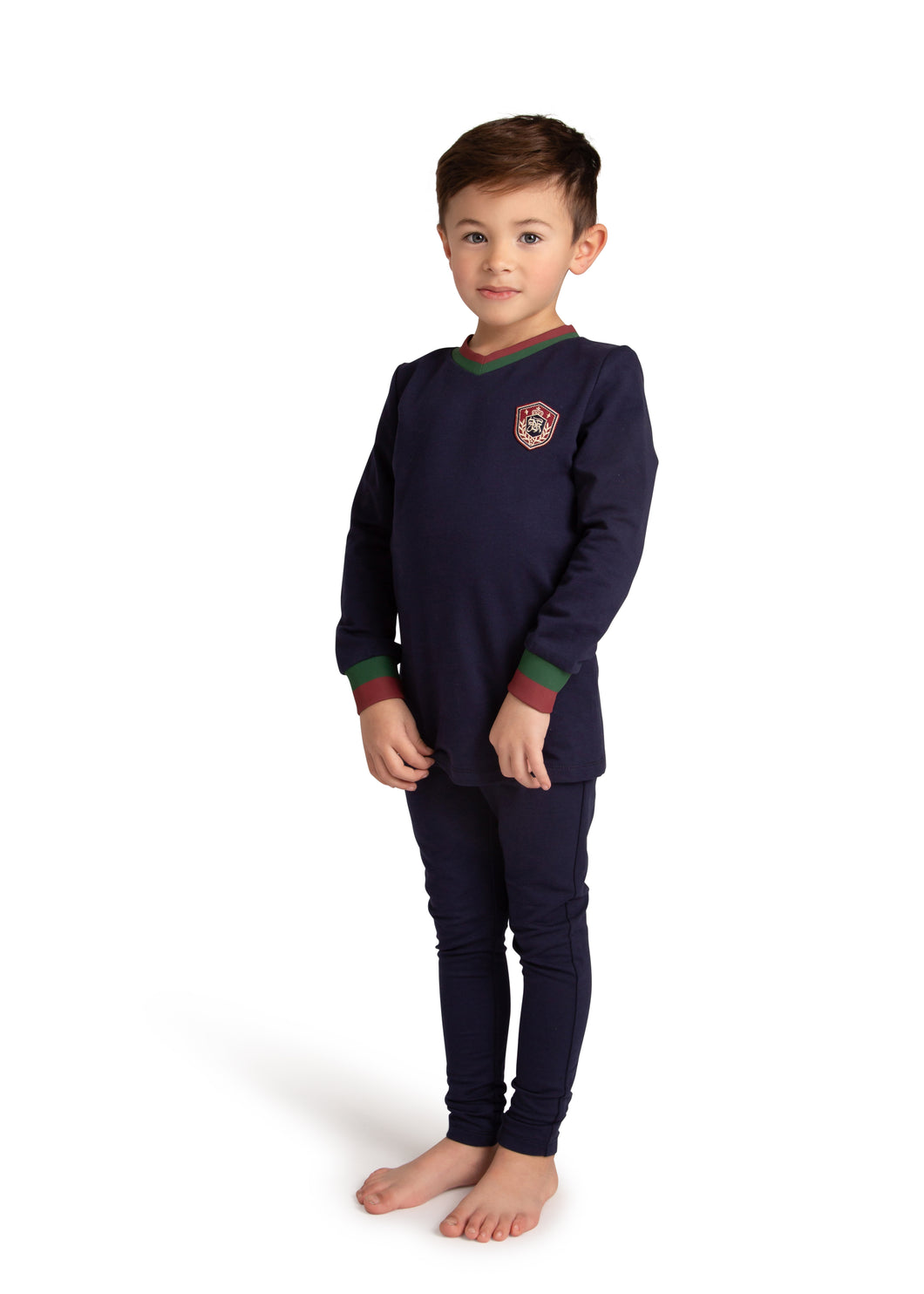 Pajamas For Kids | Navy Regal Emblem Pajama Set