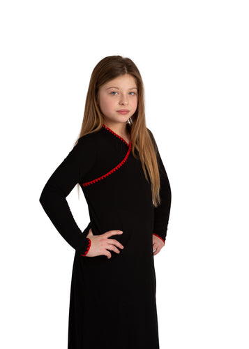 Nightgown For Kids | Wrap With Red Stitching Nightgown