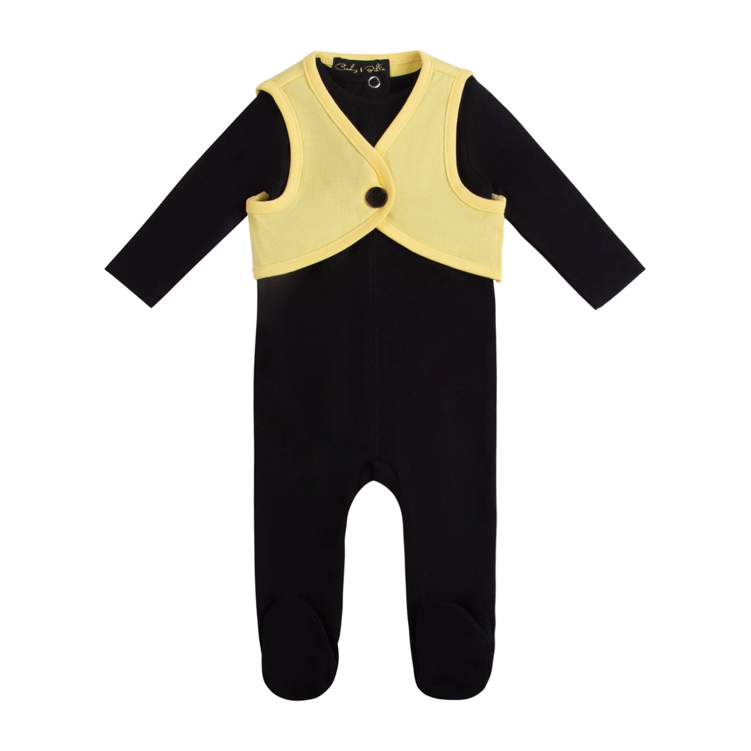 Stretchie For Baby | Yellow Vest Footsie