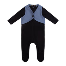 Load image into Gallery viewer, Stretchie For Baby | Blue Vest Footsie