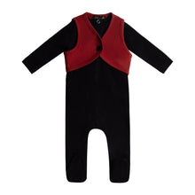Load image into Gallery viewer, Stretchie For Baby | Red Vest Footsie