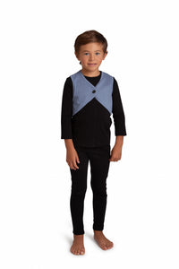 Stretchie For Baby | Blue Vest Footsie