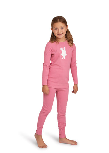 Pajamas For Girls | Pink Sherpa Bunny Pajamas