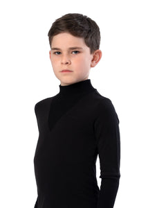 Pajamas For Kids | Black Classy Heavy Cotton V Ribbed