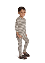 Load image into Gallery viewer, Pajamas For Kids | Ivory &amp; Black Classy Cotton Ribbed