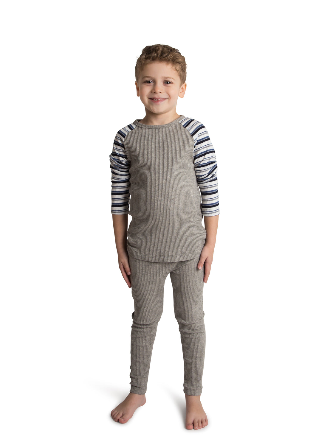 Kids ribbed online pajamas