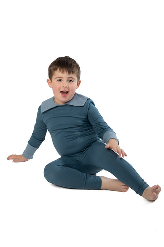 Pajamas For Kids | Blue Classy Soft Cotton Waffle